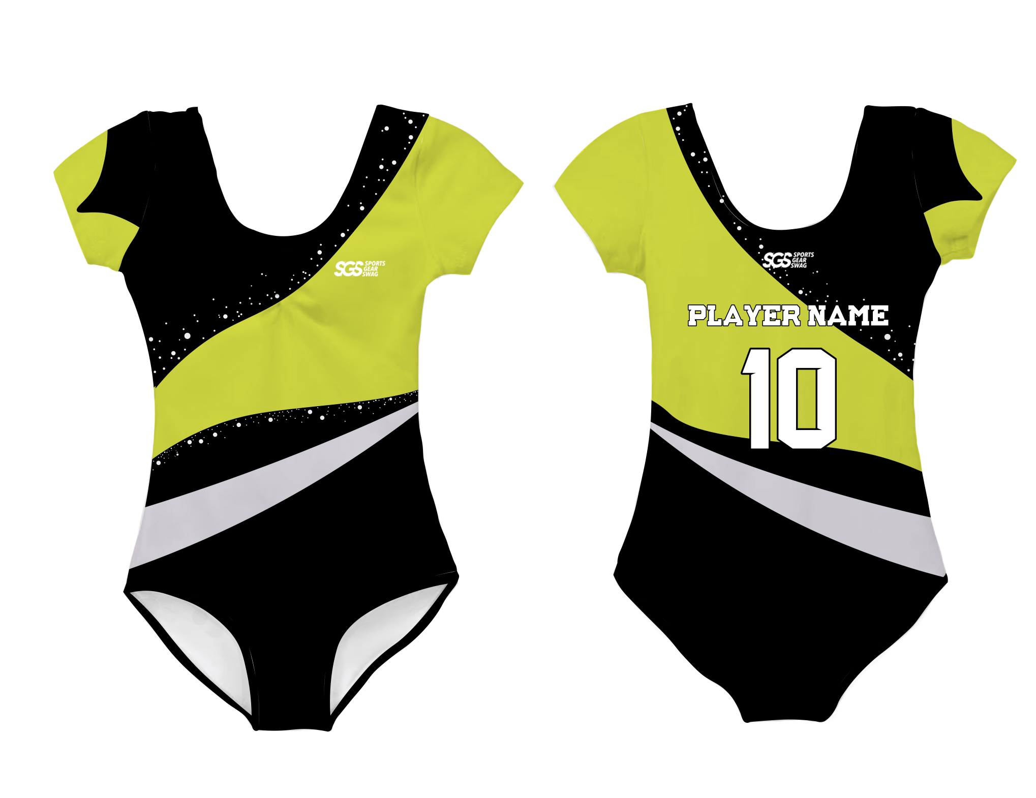 Custom short sleeve  gymnastic uniform adult youth neon flow - Gymnastics-uniforms