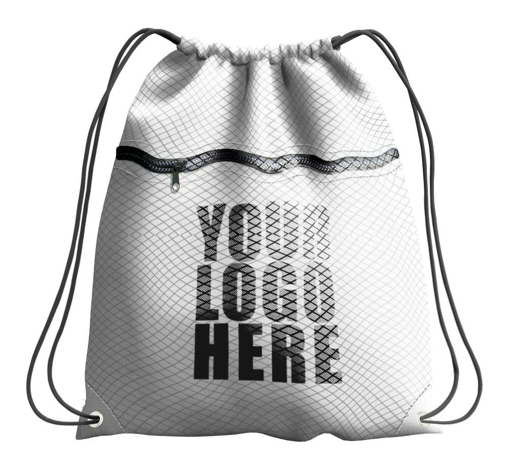 Drawstring bag with zipper ivory mist - Drawstring-bag