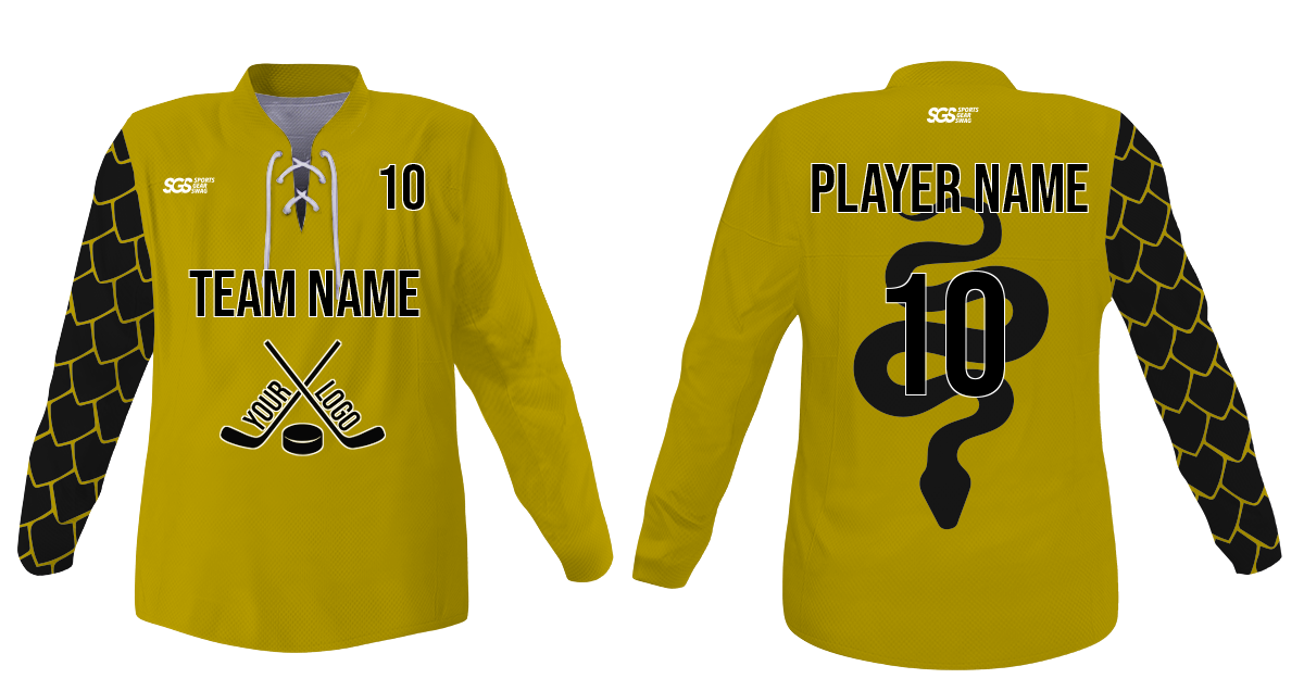 Custom wild snake youth unisex hockey jersey laces - Jersey