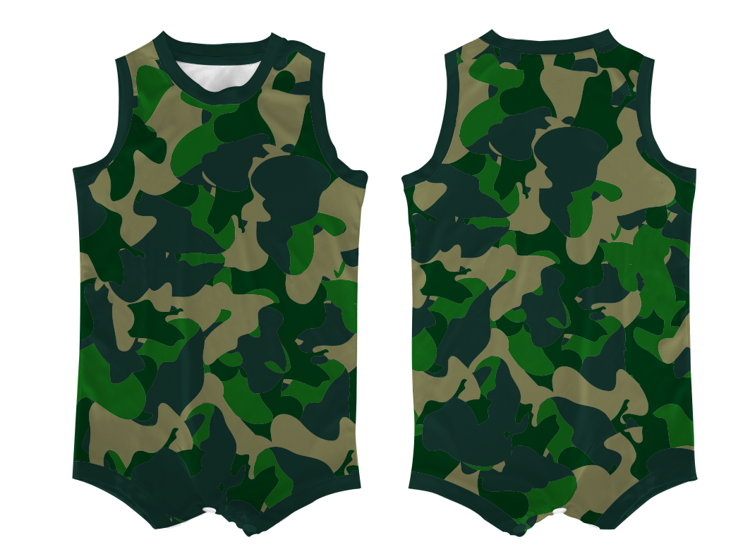 Custom stylish green toddler basketball uniform - Jersey