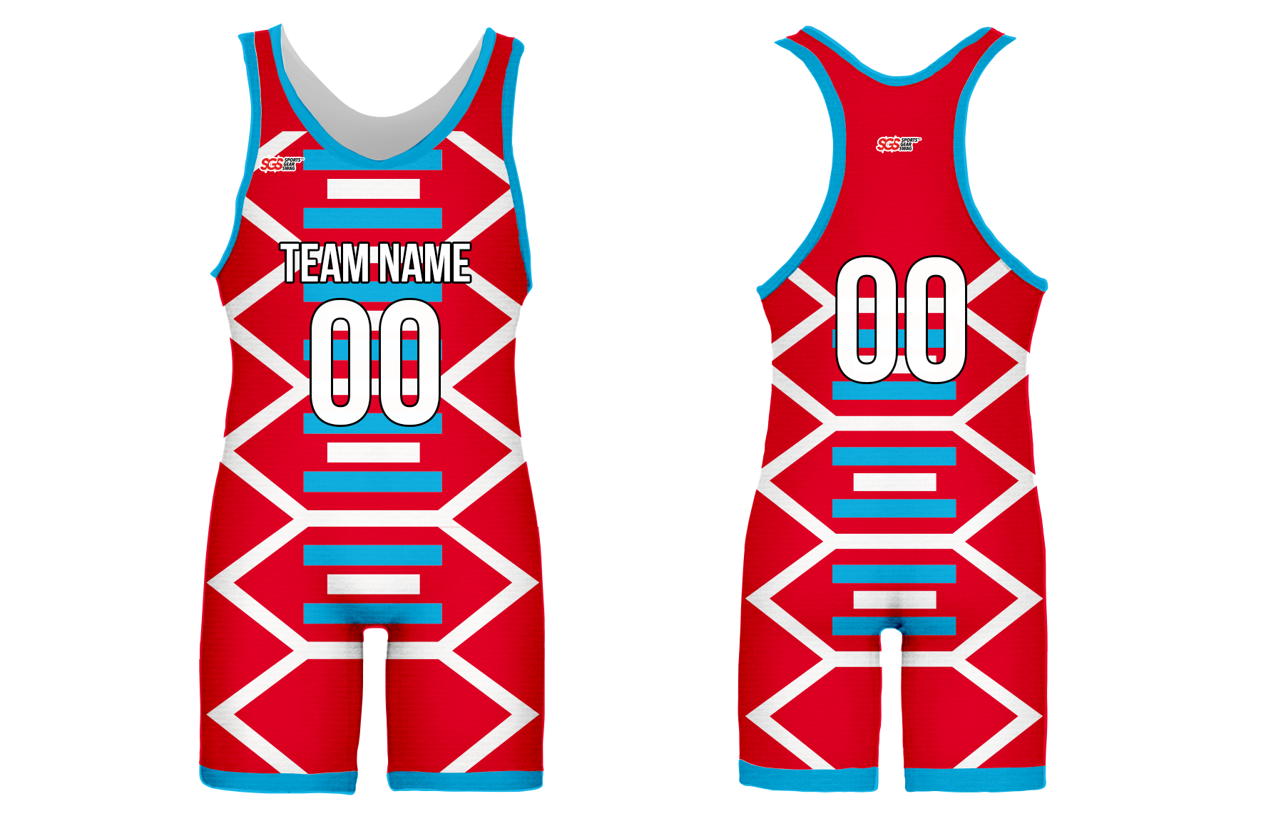 Custom zigzag motion adult youth unisex wrestling singlets - Wrestling-singlets