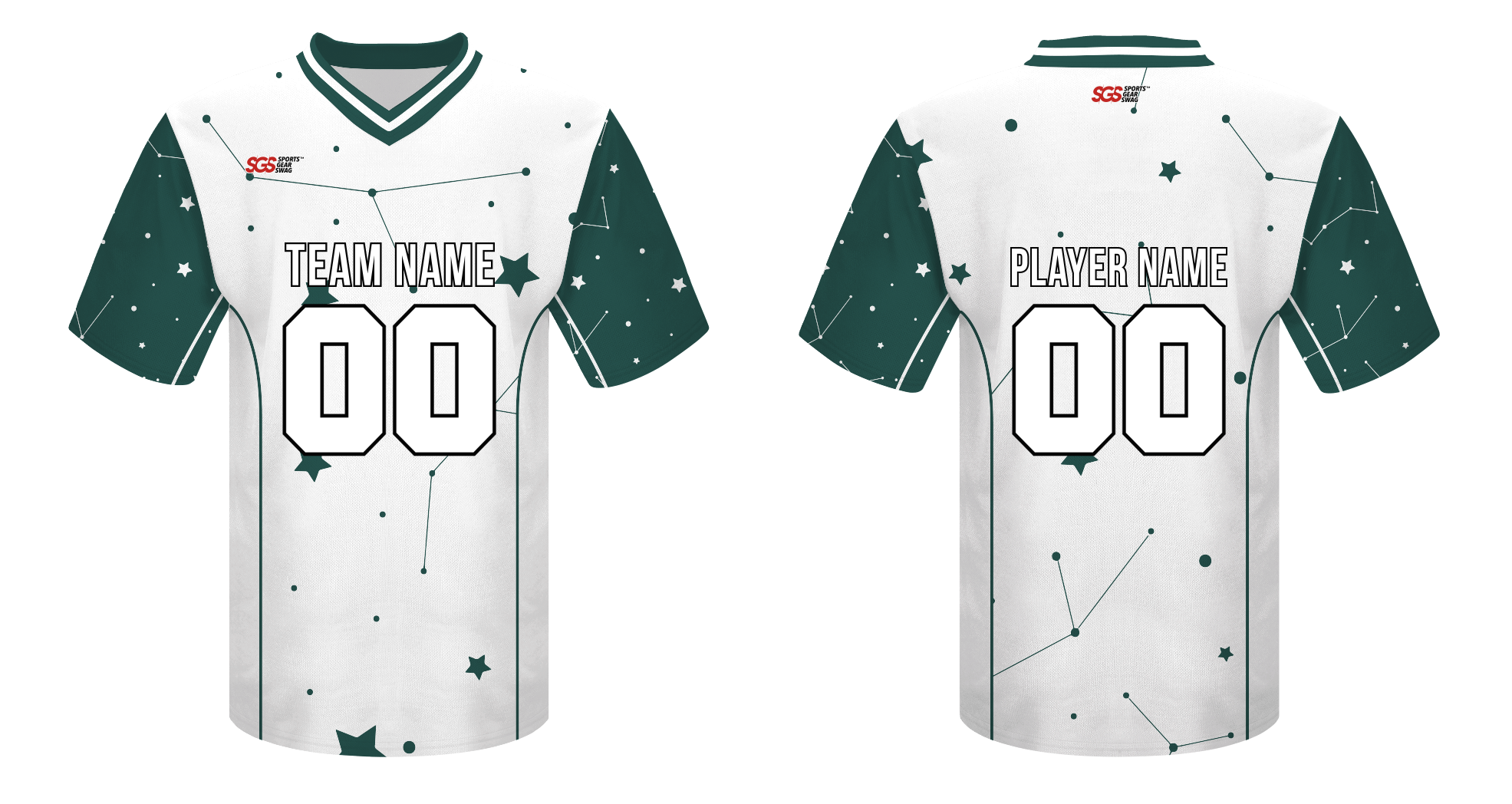 Custom small stars design adult youth unisex football long jersey - Jersey
