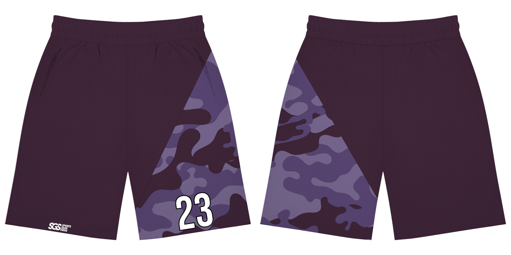 Custom training shorts adult youth unisex amethyst camo - Short