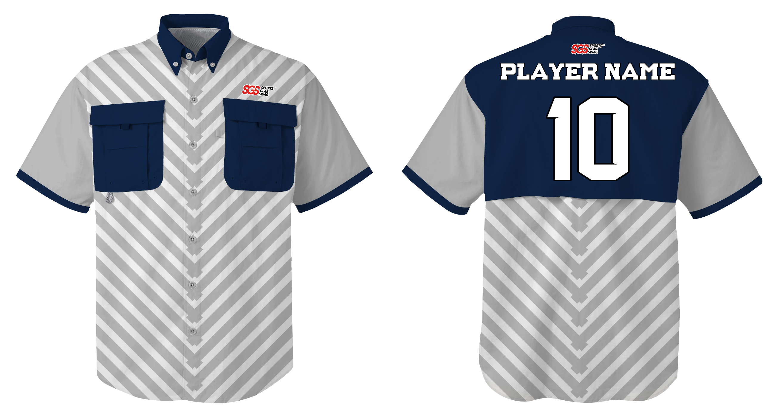 Custom fishing shirt adult youth unisex gray wave - Jersey