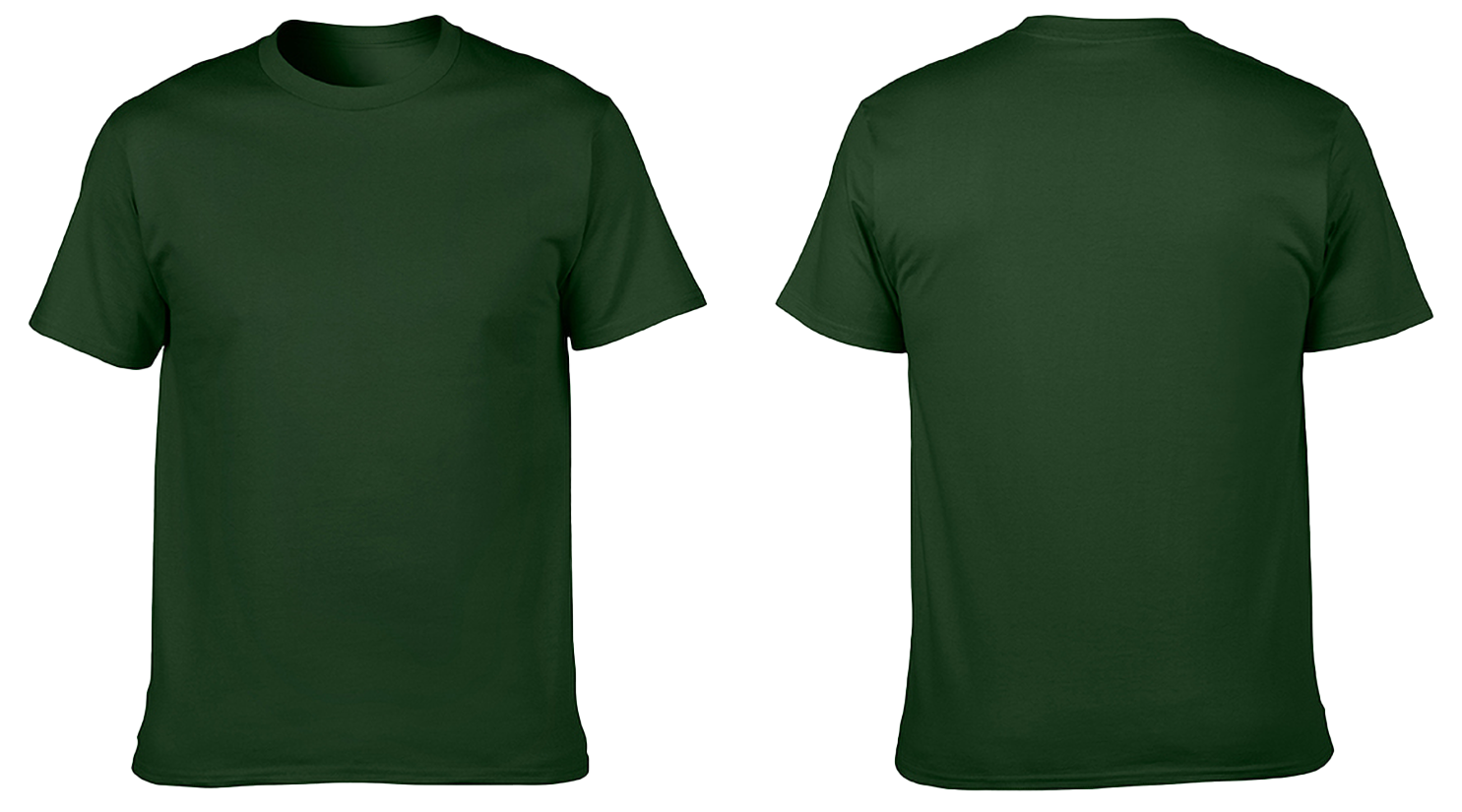 Custom cotton short sleeve shirts adult youth unisex dark moss green - Cotton-shirt