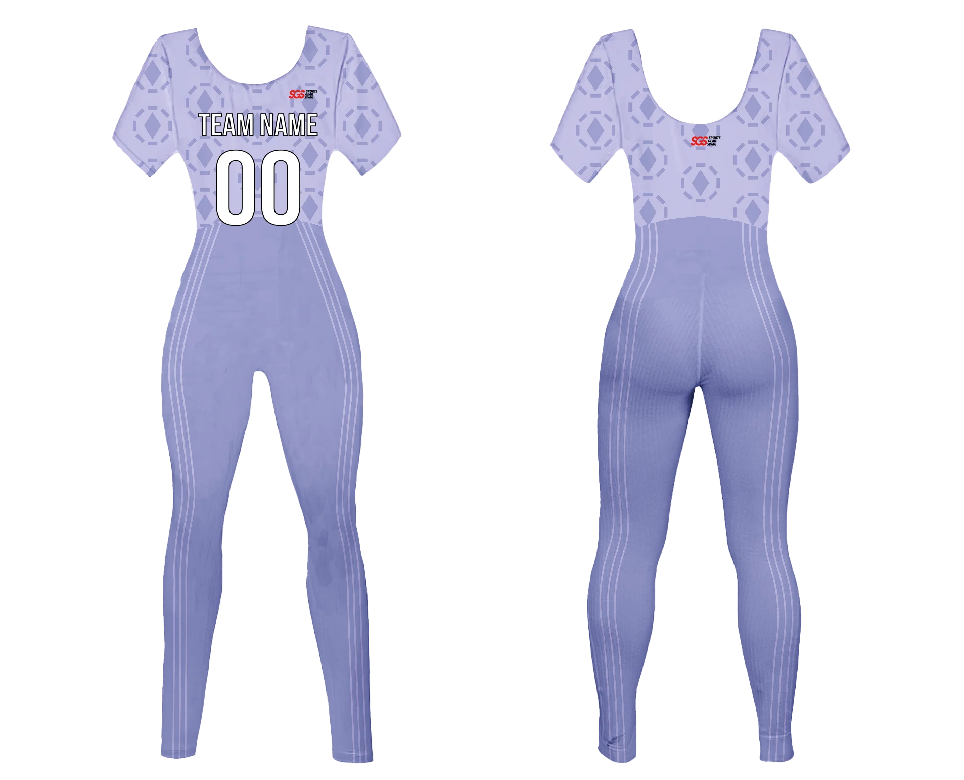 Custom women short sleeve dance bodysuit glacial gem - Dance-bodysuits