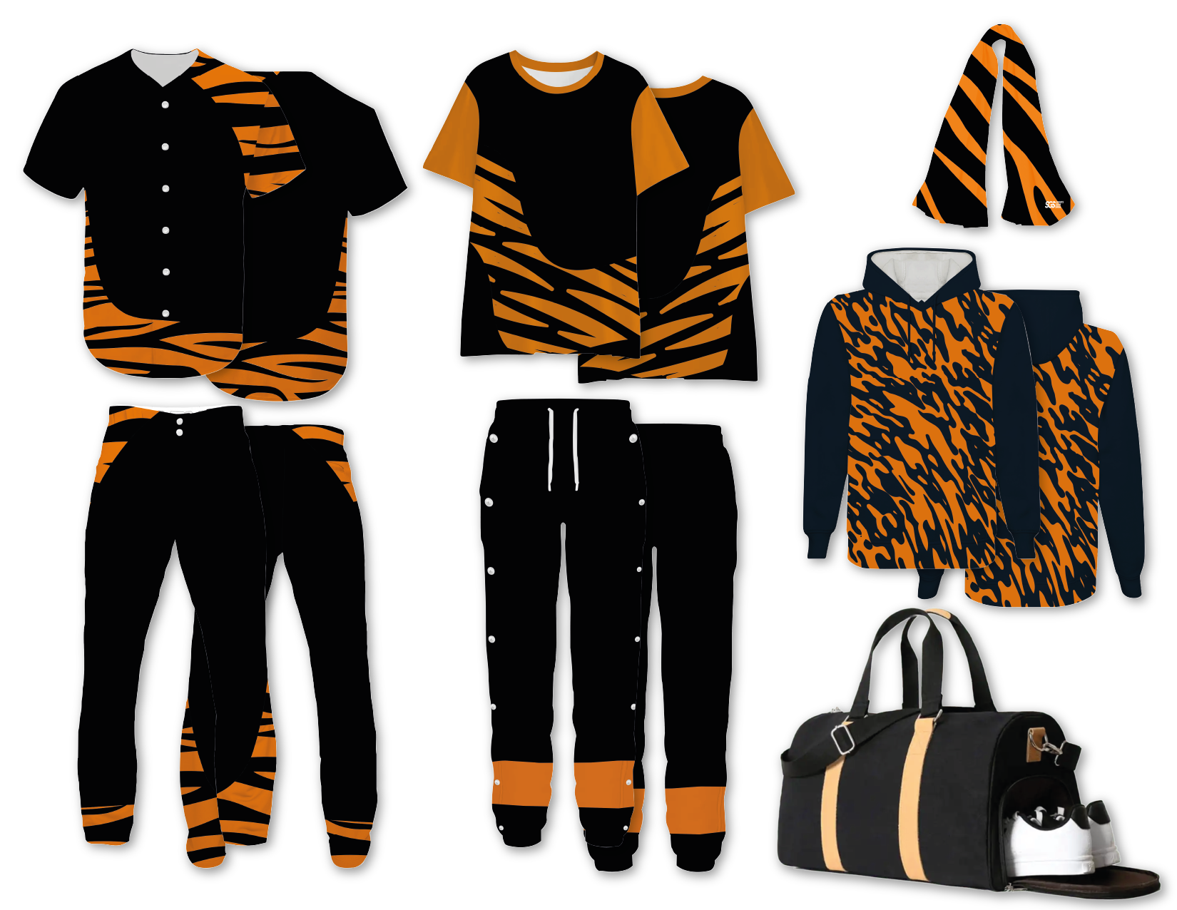 Custom tiger stripe animal adult youth unisex baseball jersey - Jersey