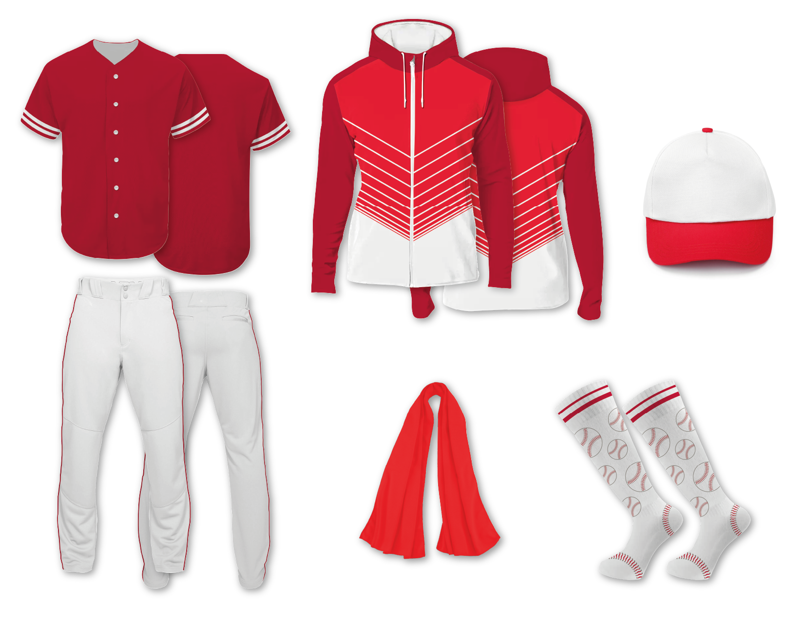 Custom solid red adult youth unisex full buttons baseball jersey - Jersey