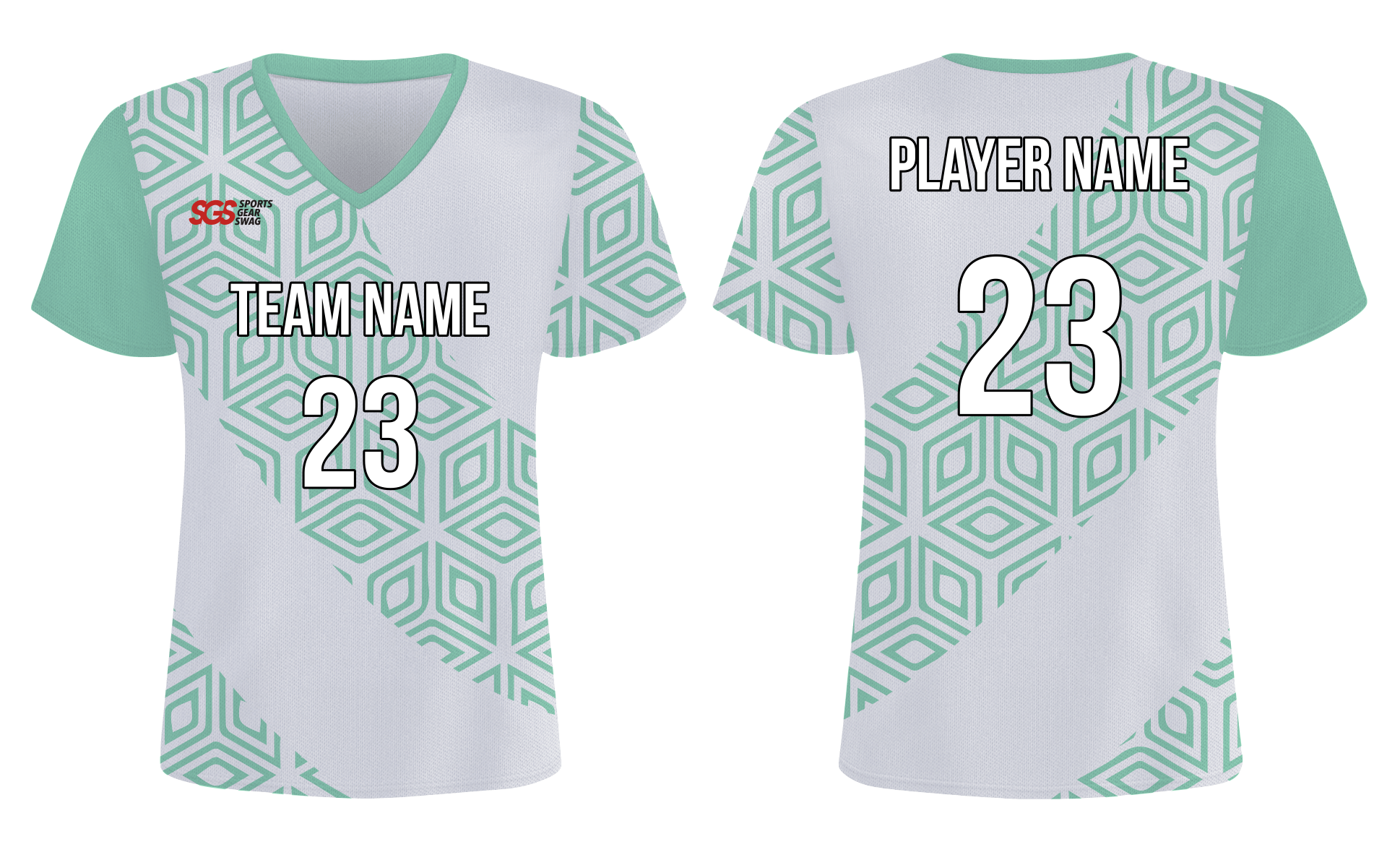 Custom diagonal layer shapes adult youth soccer jersey - Jersey