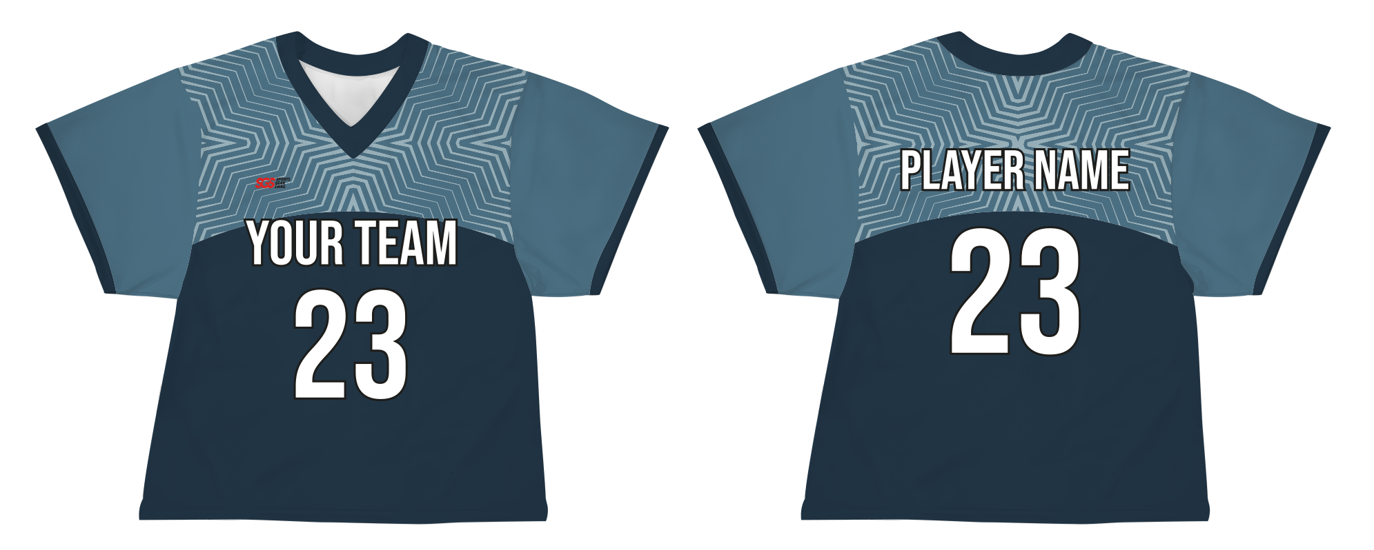Custom layered stripes adult youth unisex lacrosse jerseys - reversible uniform - Jersey