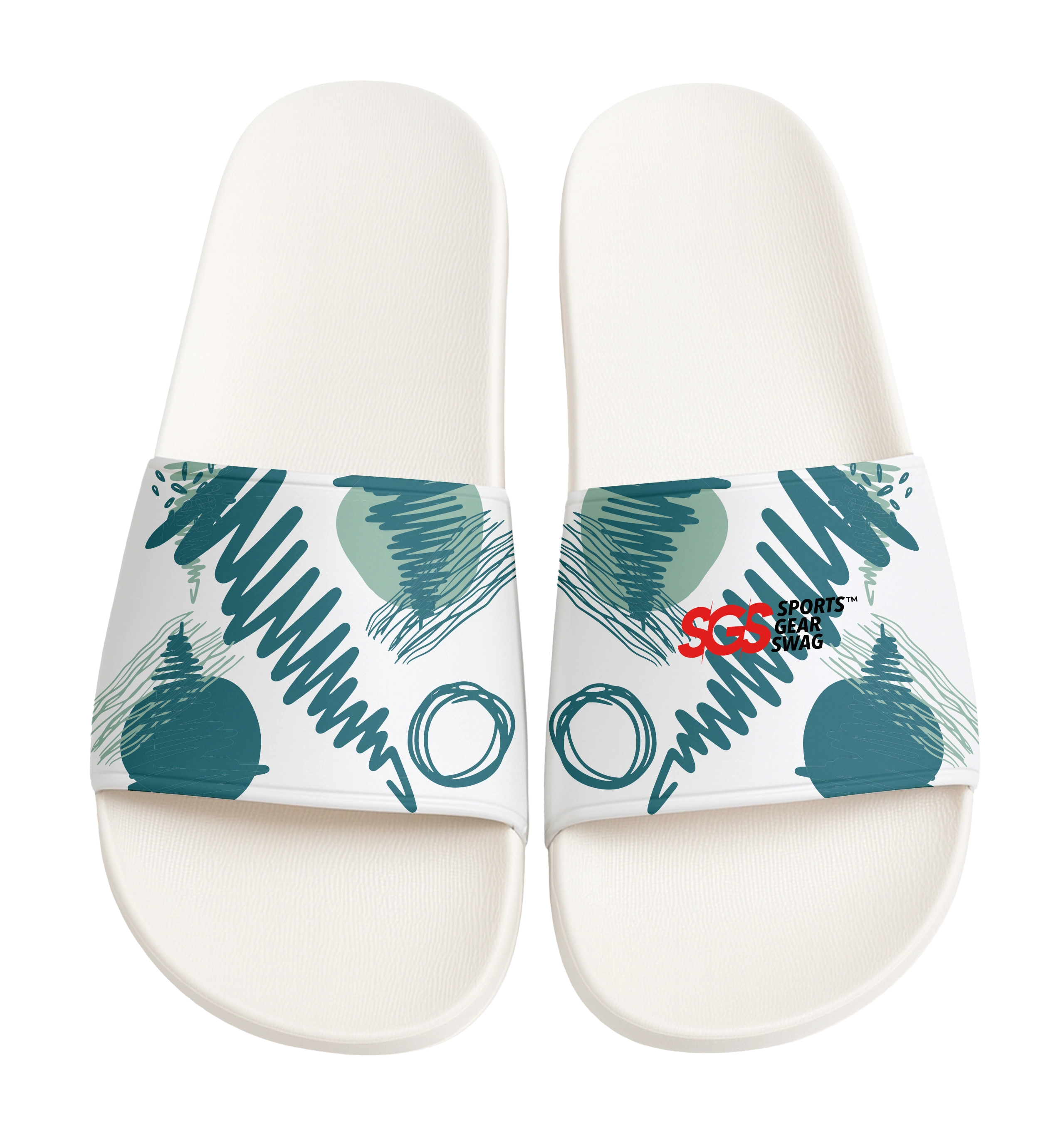 Custom slides white unisex graffiti - Slides