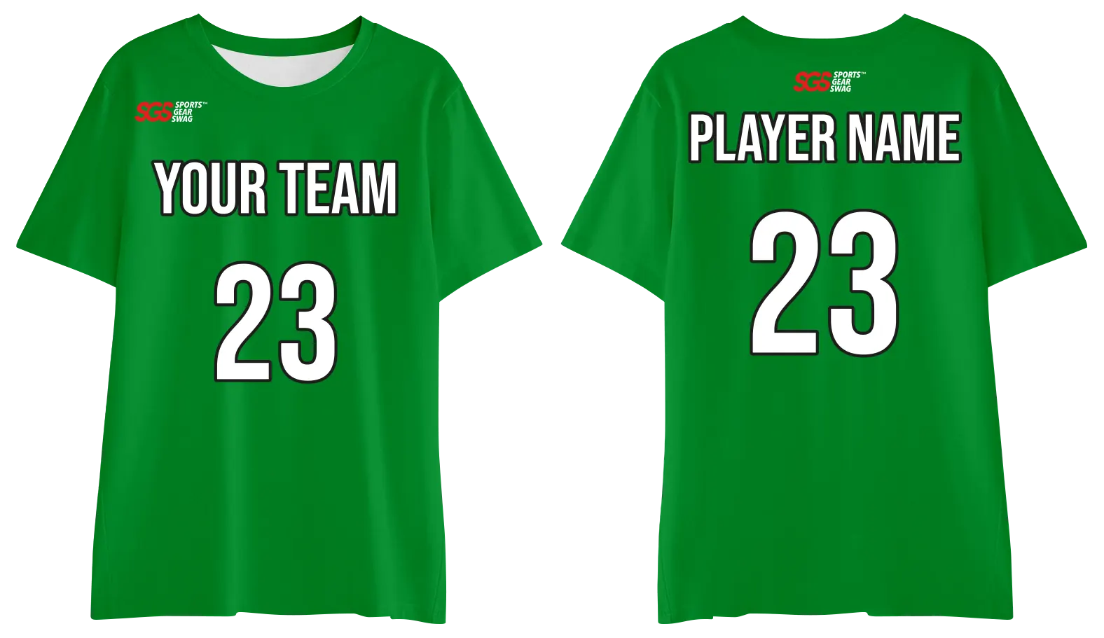Custom green adult youth unisex comfort short-sleeve t shirt - Jersey