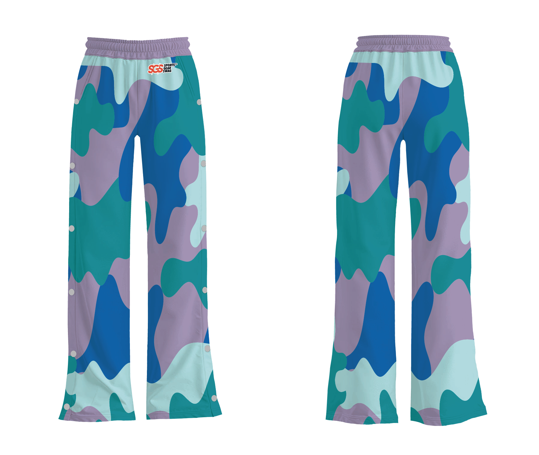 Custom breakaway wide leg pants adult youth unisex holographic - Wide-leg-pants