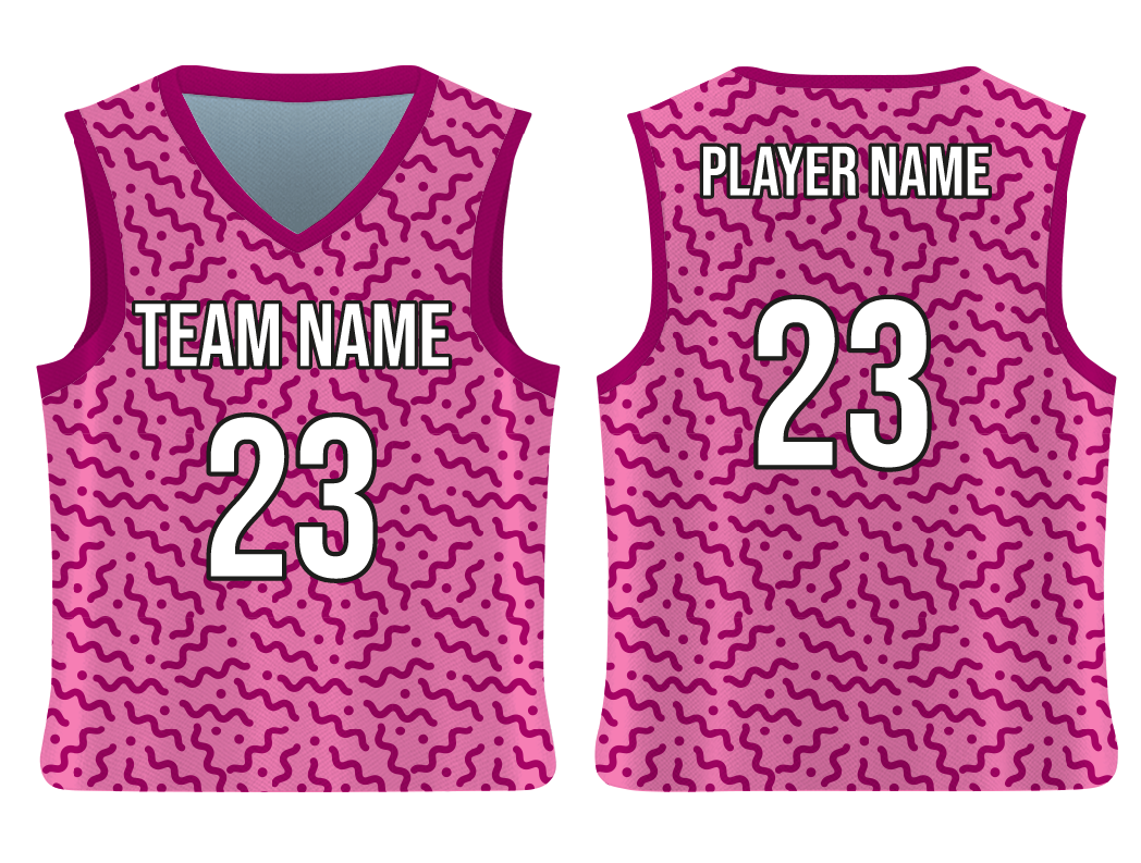 Custom zig zag shapes adult youth unisex basketball jersey - reversible uniform - Jersey