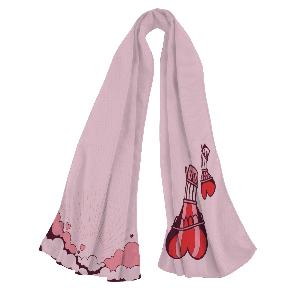 Custom lovely pink holiday cooling towel - Towel