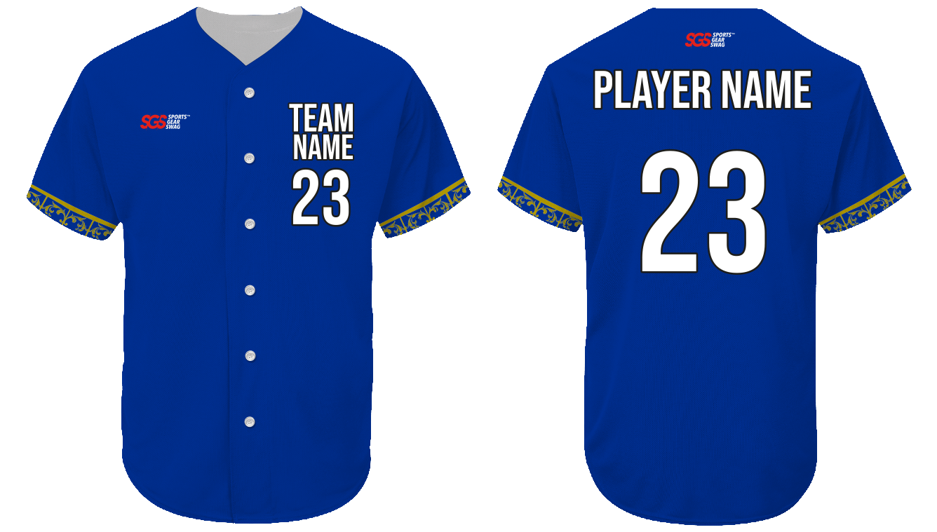 Custom blue huddle adult youth unisex full buttons softball jersey - Jersey