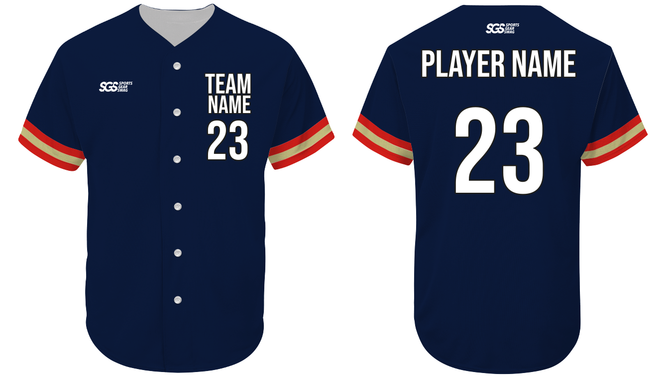 Custom blue legacy adult youth unisex full buttons softball jersey - Jersey