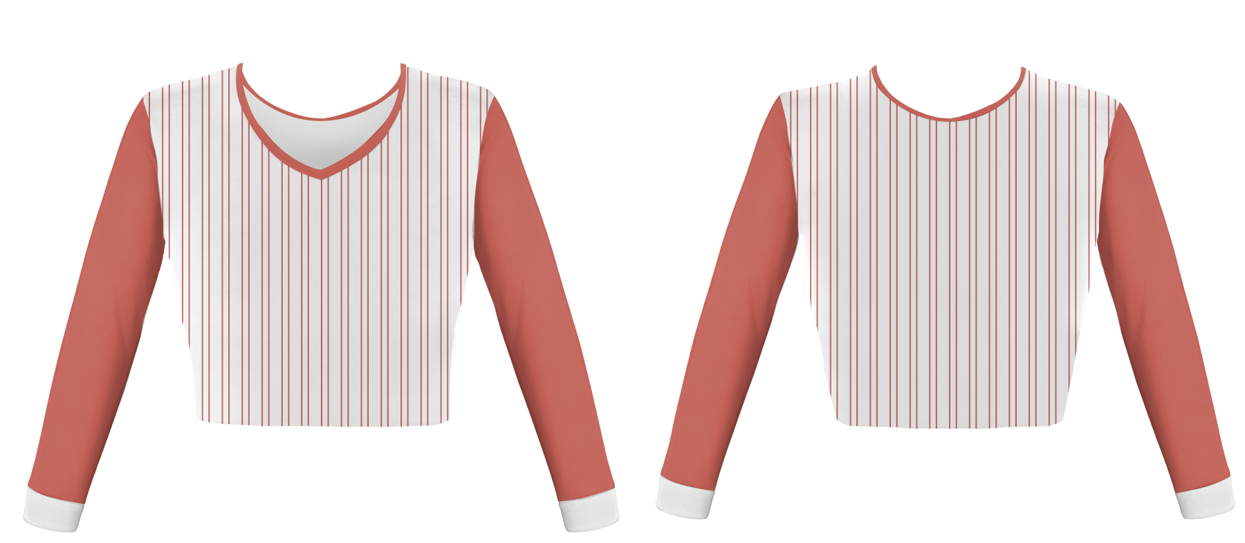 Custom basic lines adult youth unisex cheerleading long sleeve jersey - Jersey