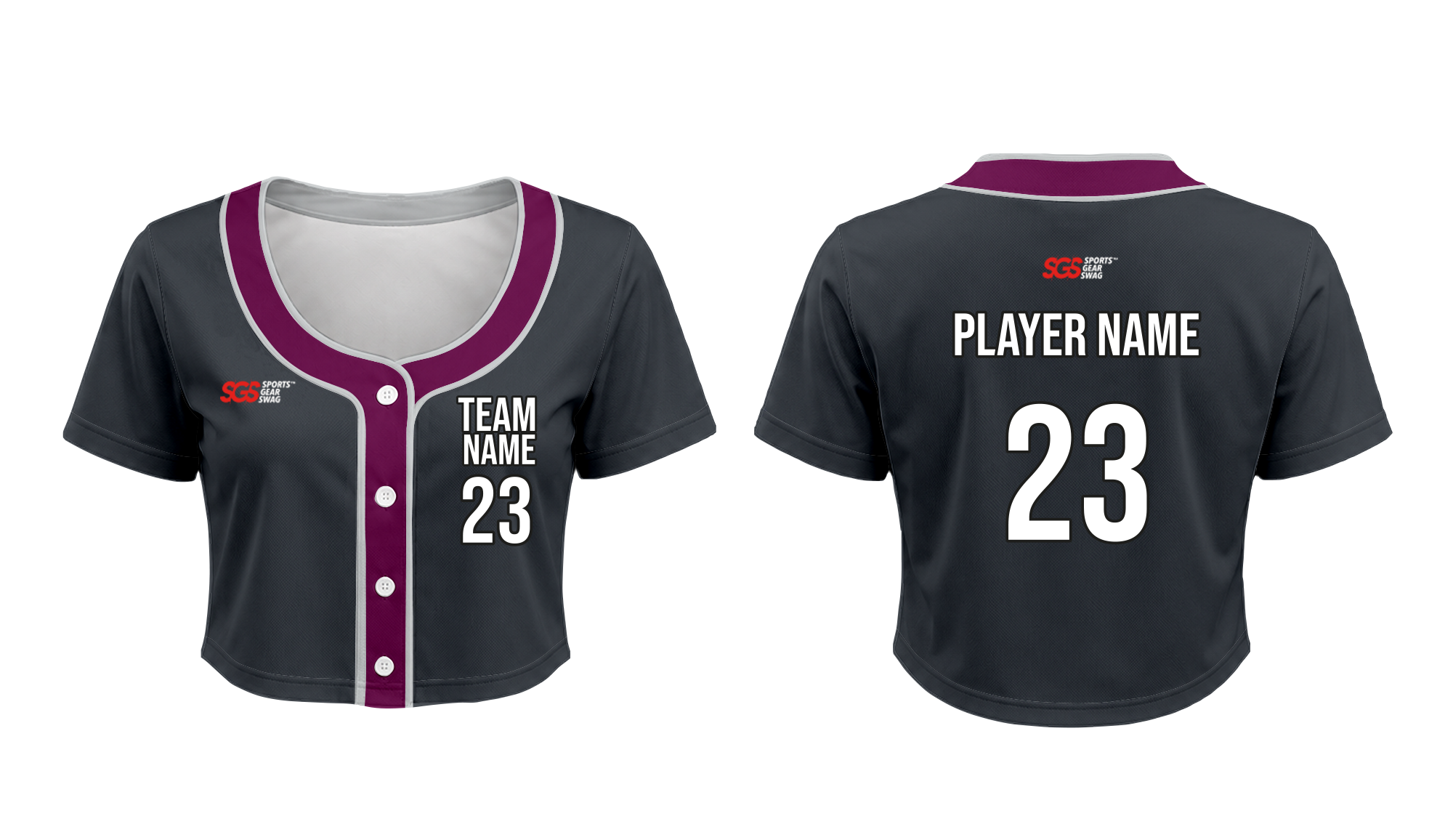 Custom athletic cropped adult youth unisex baseball jersey - Cropped-baseball-jerseys