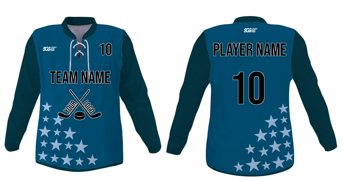 Custom row stars youth unisex hockey jersey laces - Jersey