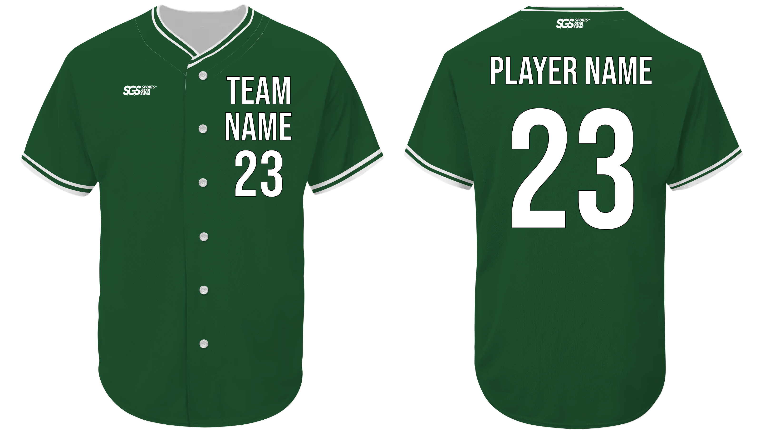 Custom irish forest adult youth unisex full buttons baseball jersey - Jersey