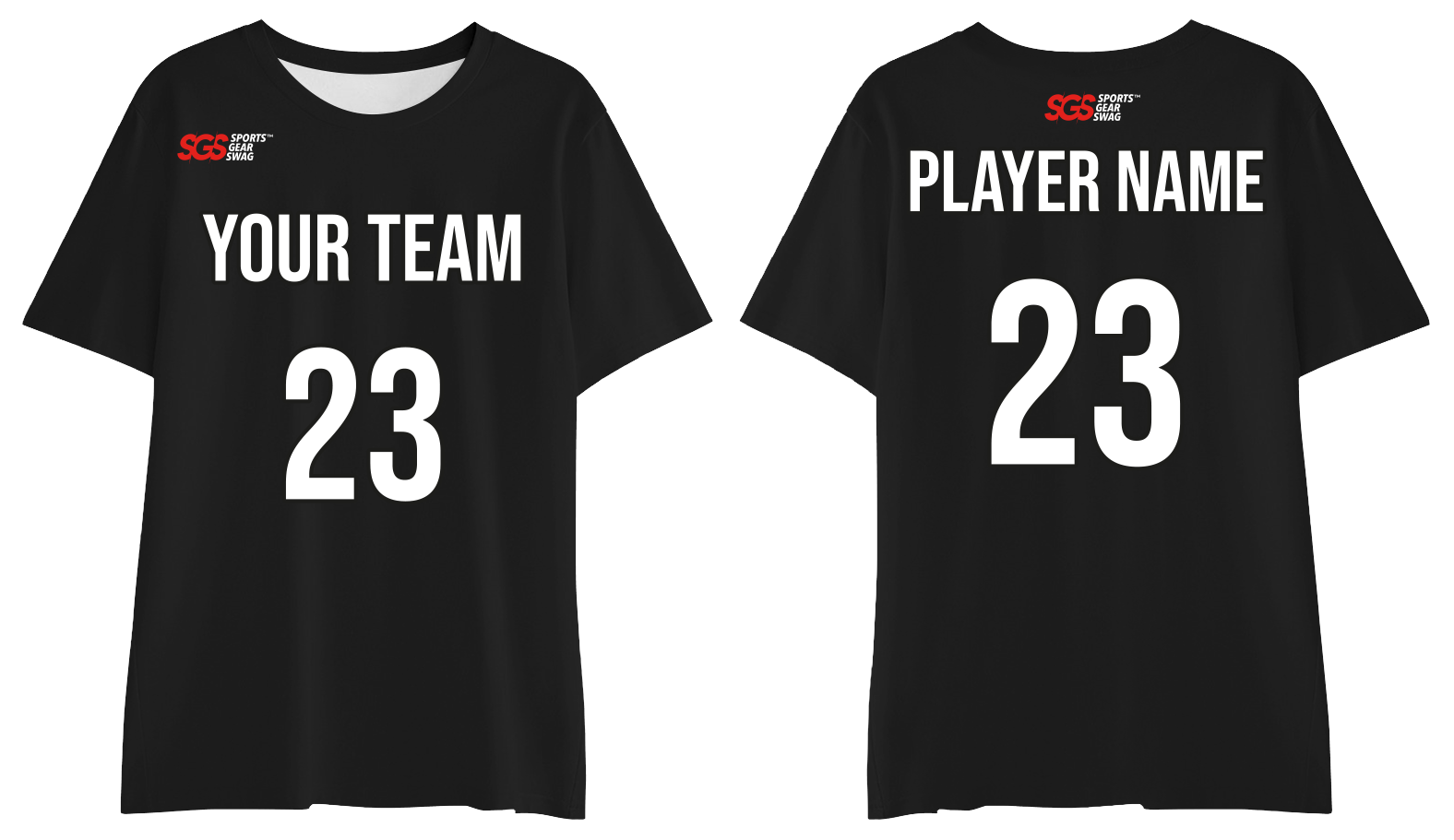 Custom black adult youth unisex comfort short-sleeve t shirt - Jersey