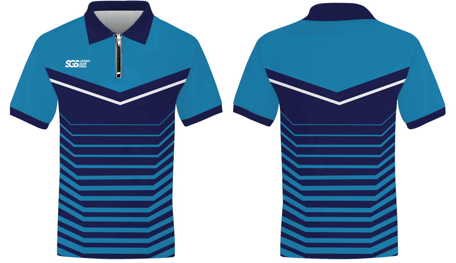 Custom blue waves  adult youth unisex polo - Golf-polos