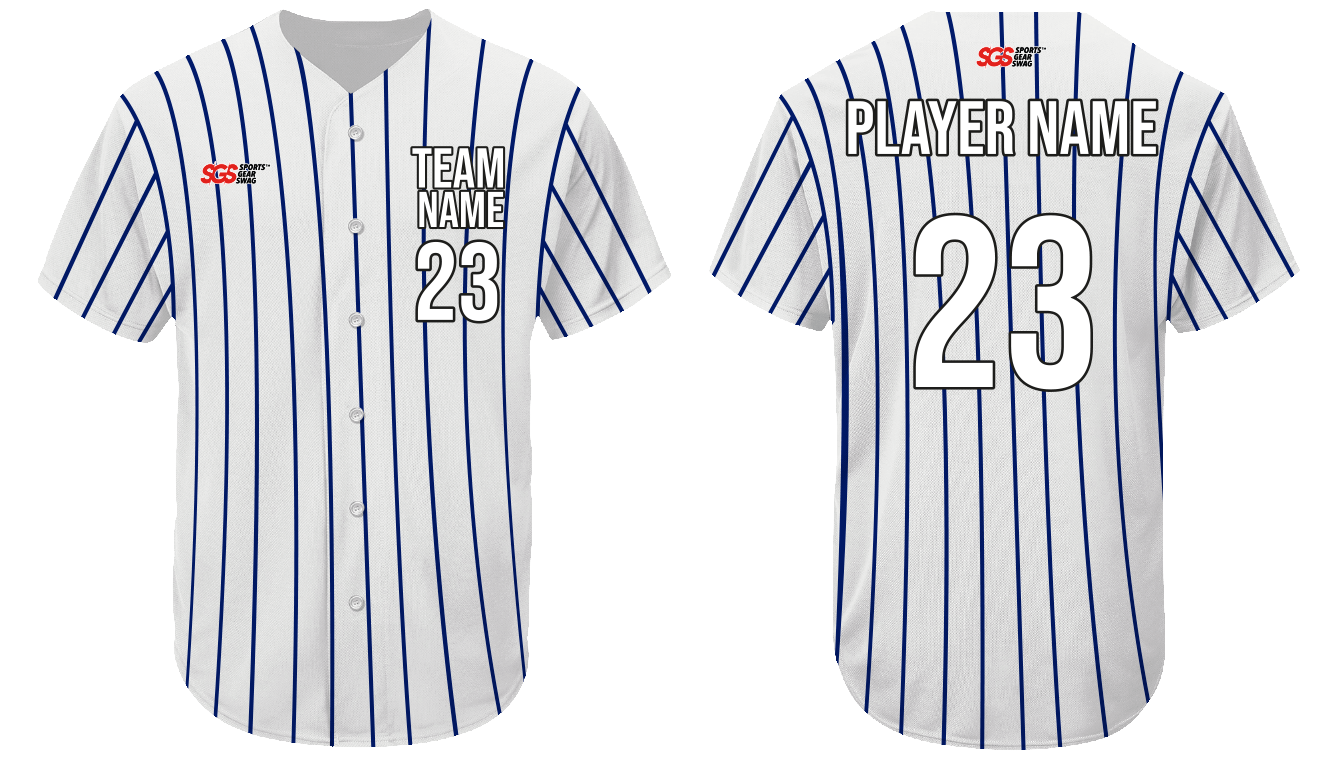Custom vertical stripe adult youth unisex baseball jersey - Jersey