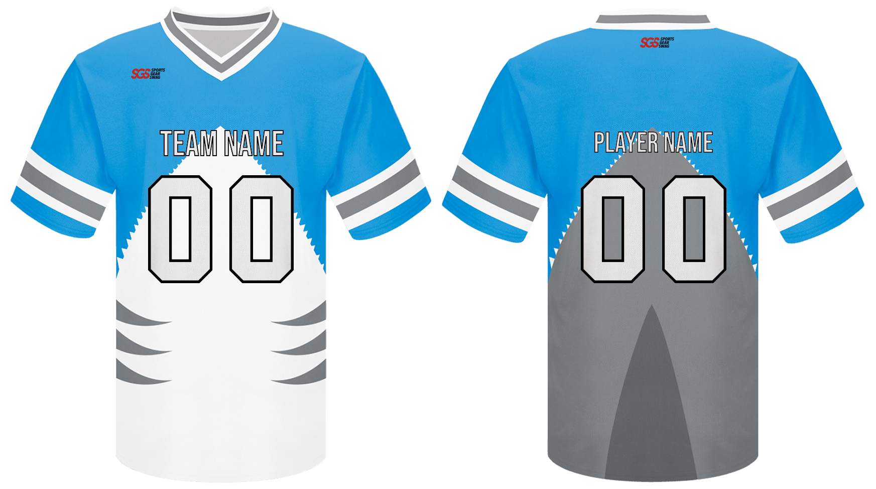 Custom shark animals adult youth unisex football jersey - Jersey