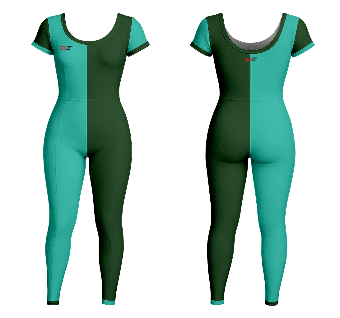 Custom women short sleeve unitards dance uniform obsidian - Dance-bodysuits