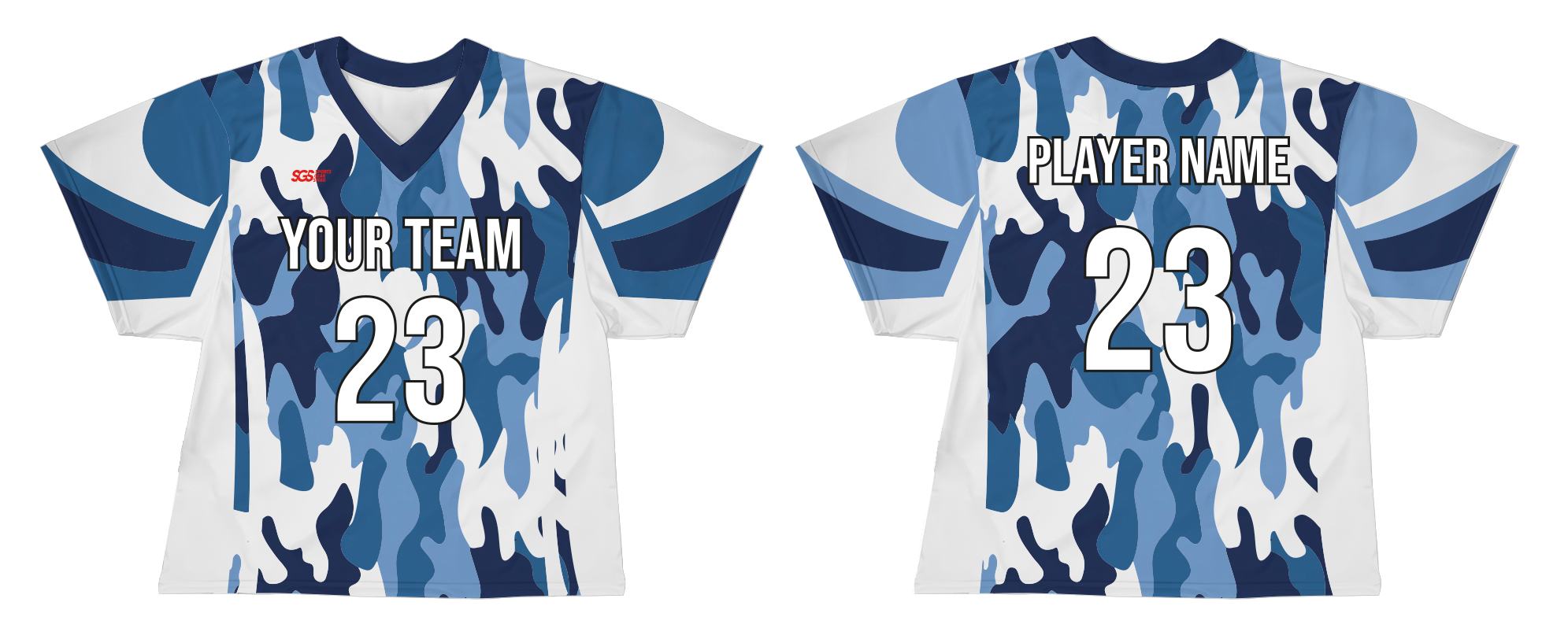 Custom beautiful camo adult youth unisex lacrosse jerseys - reversible uniform - Jersey