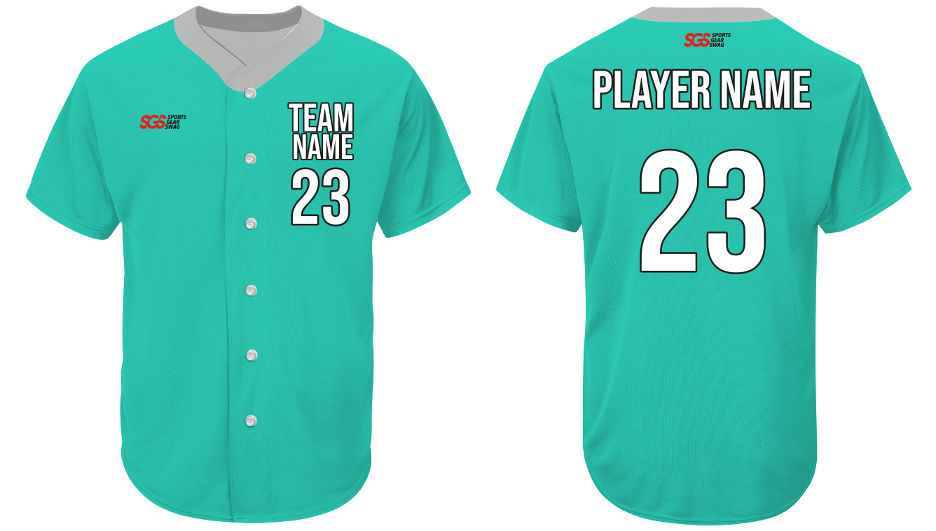 Custom classic plain neck solids adult youth unisex softball jersey - Jersey