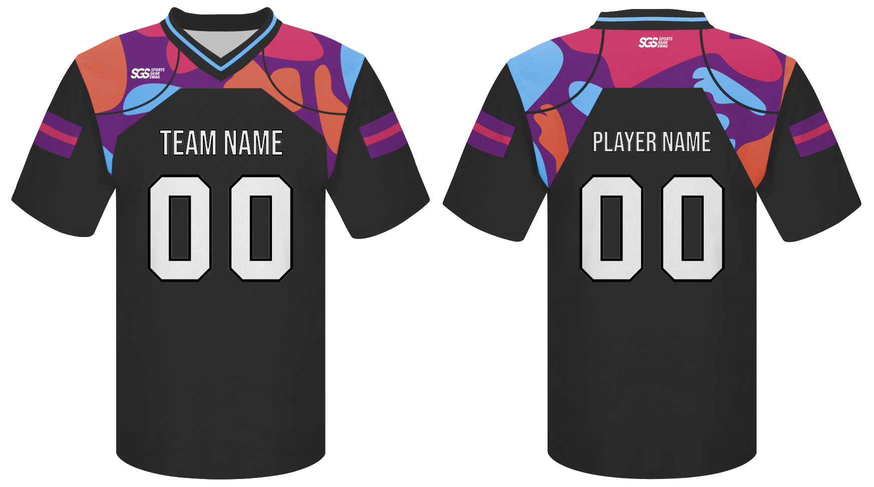 Custom oval abstract adult youth unisex football jersey - Jersey