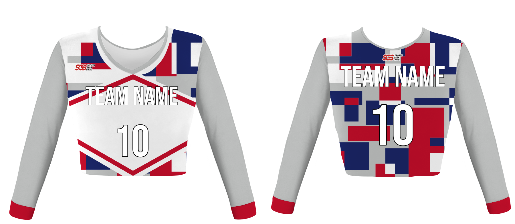 Custom  fashion   adult youth unisex cheerleading long sleeve jersey - Jersey