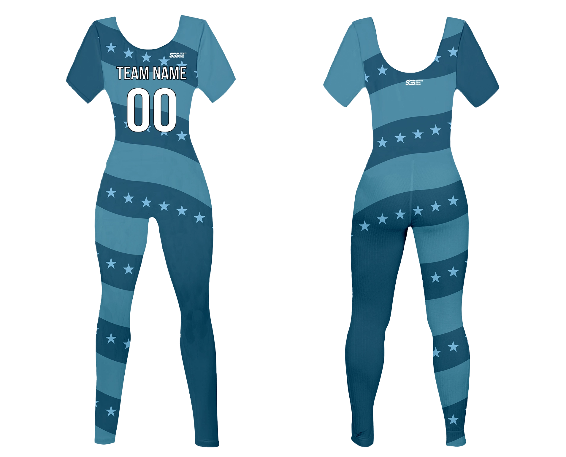 Custom women short sleeve dance bodysuit galactic attire - Dance-bodysuits