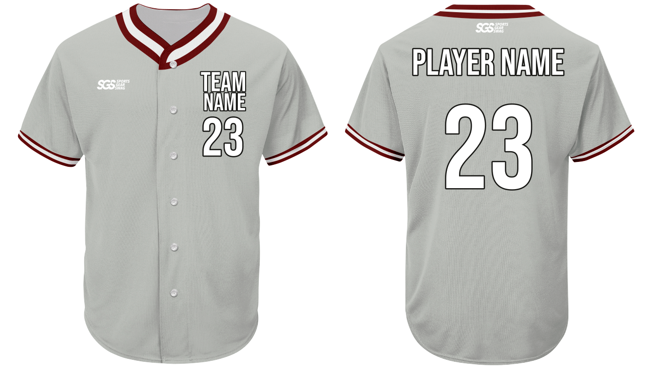Custom dual color combination adult youth unisex full buttons softball jersey - Jersey