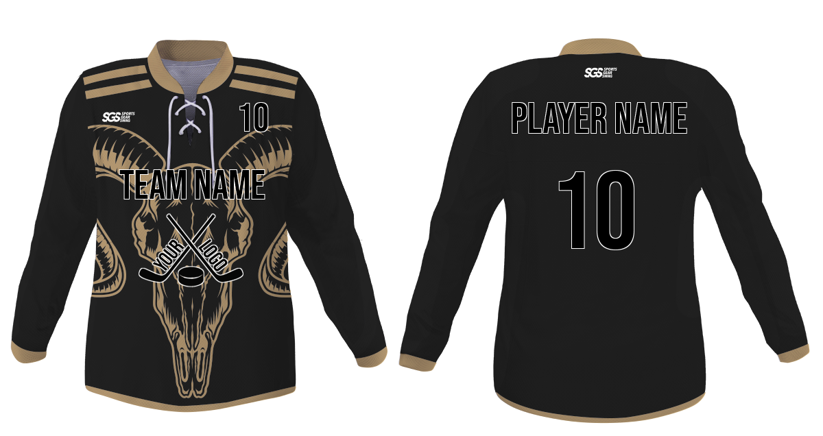 Custom huge horn youth unisex hockey jersey laces - Jersey