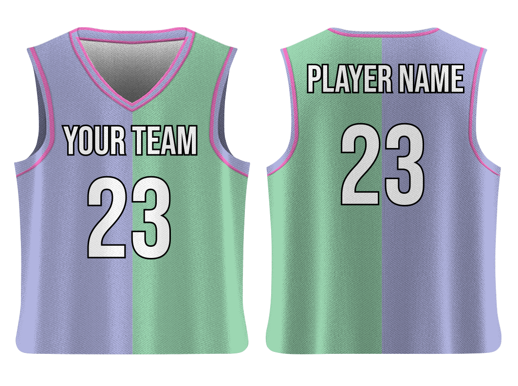 Custom light color solids adult youth unisex basketball jersey - reversible uniform - Jersey