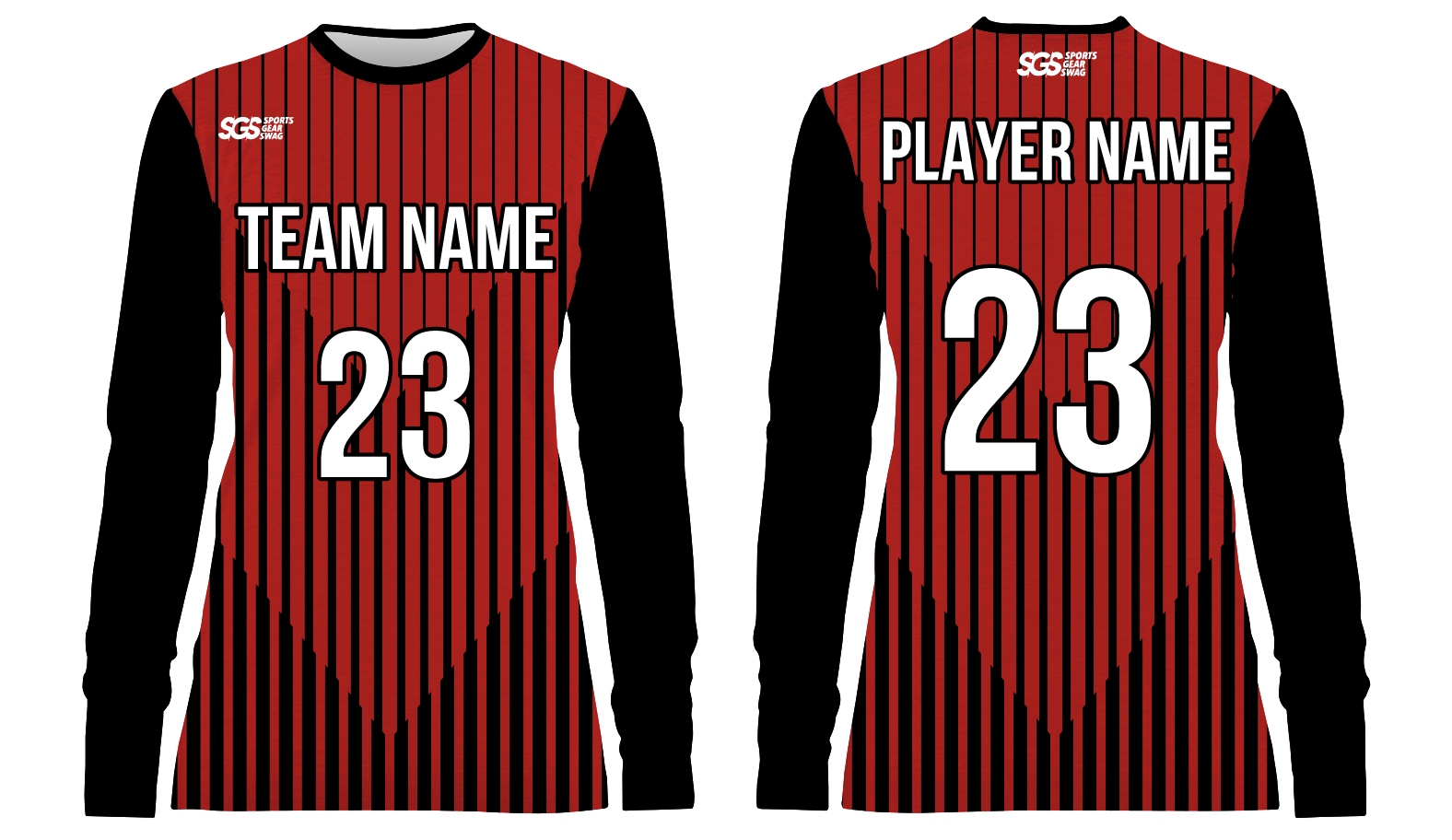 Custom v lines design adult youth unisex long sleeves soccer jerseys - Jersey