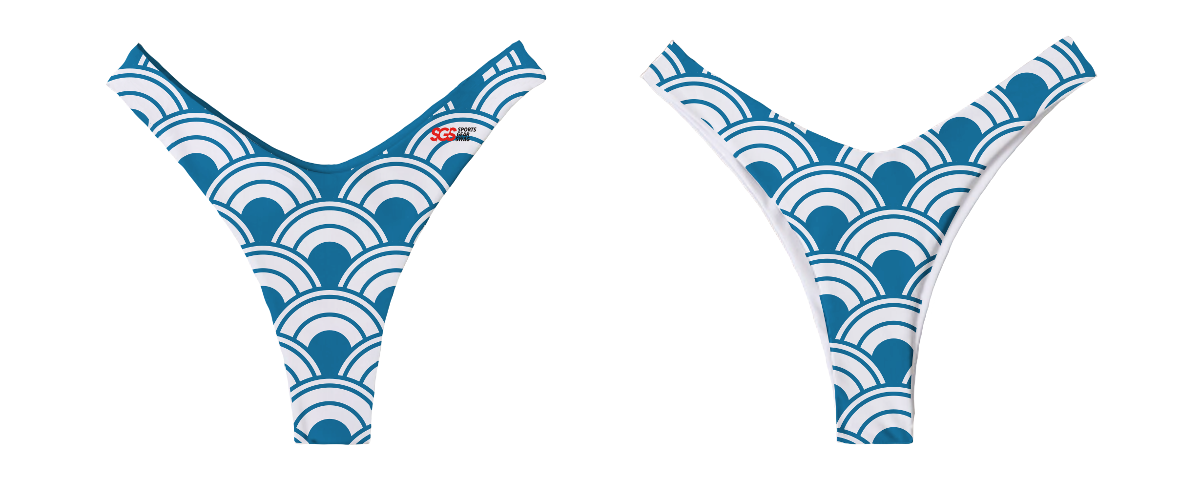 Custom two-piece bikini medium cut curved splash - Swimming-tops