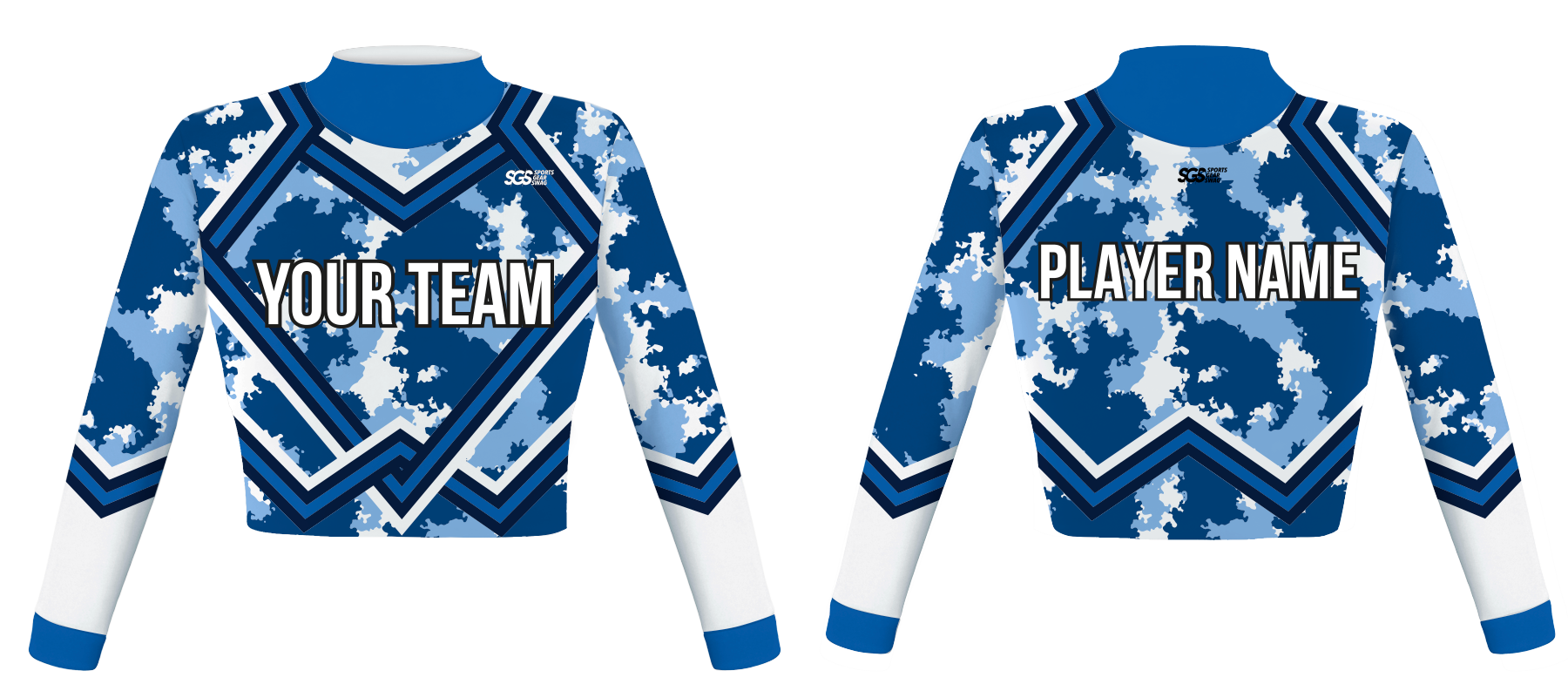 Custom paint design   adult youth unisex cheerleading long sleeve turtleneck jersey - Jersey