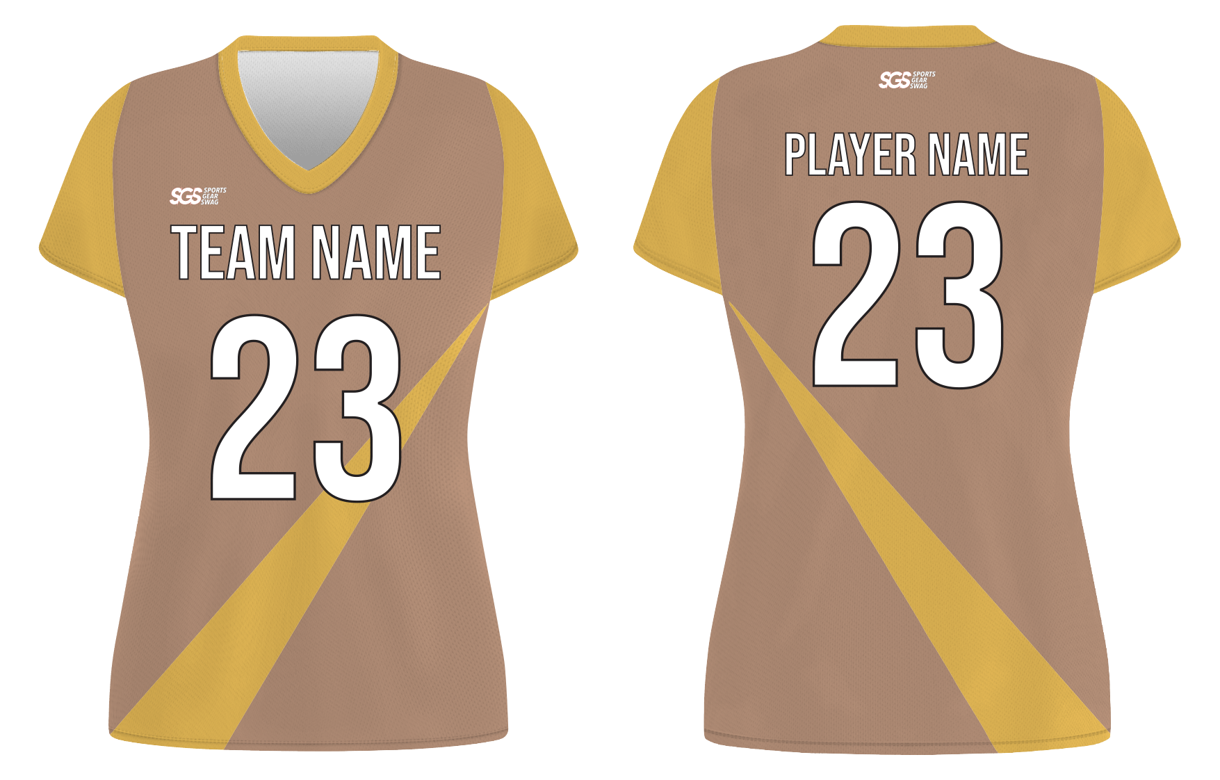 Custom Light Brown Solids Adult Youth Volleyball Jersey - JERSEY