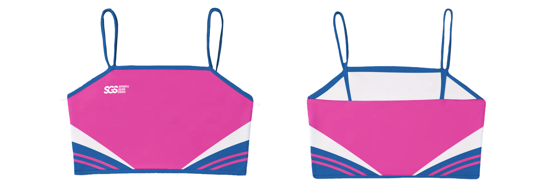 Custom Two-Piece Sporty Bathing Top Side Swipe - SWIMMING-TOPS