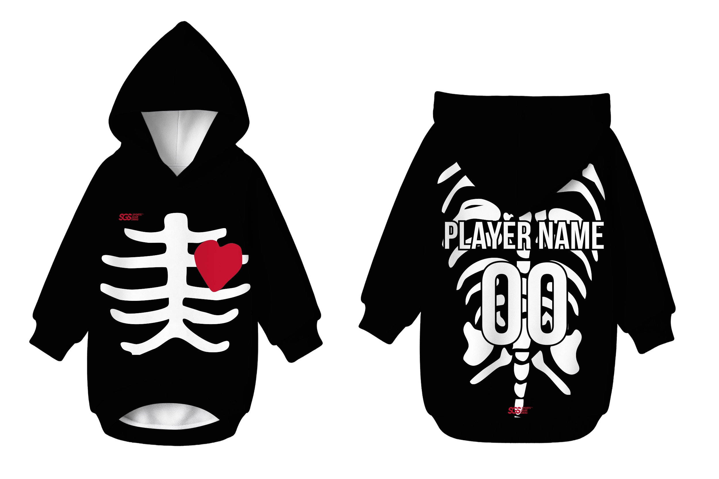 Custom pet holiday hoodie skeleton bones - Pets-hoodie