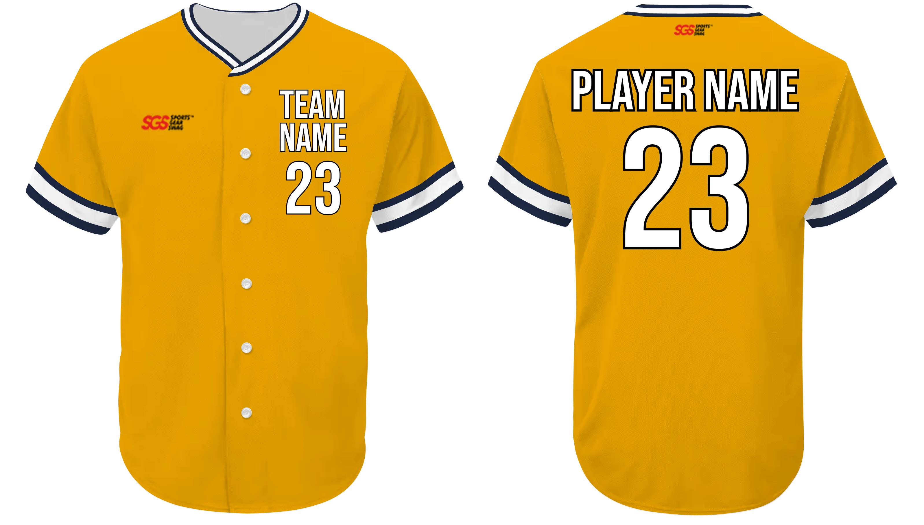 Custom golden horizon adult youth unisex full buttons softball jersey - Jersey