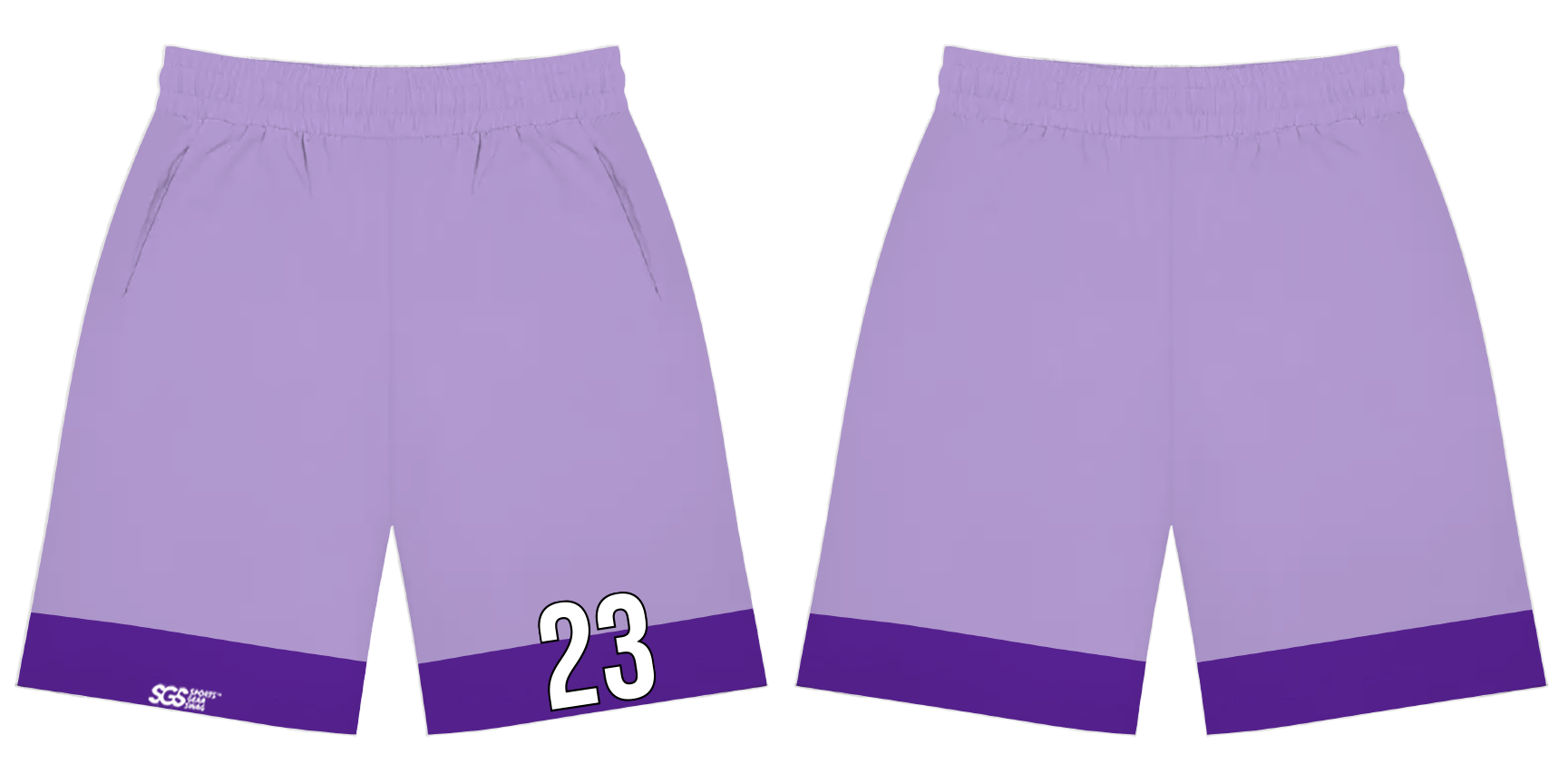 Custom training shorts adult youth unisex solid lavender - Short