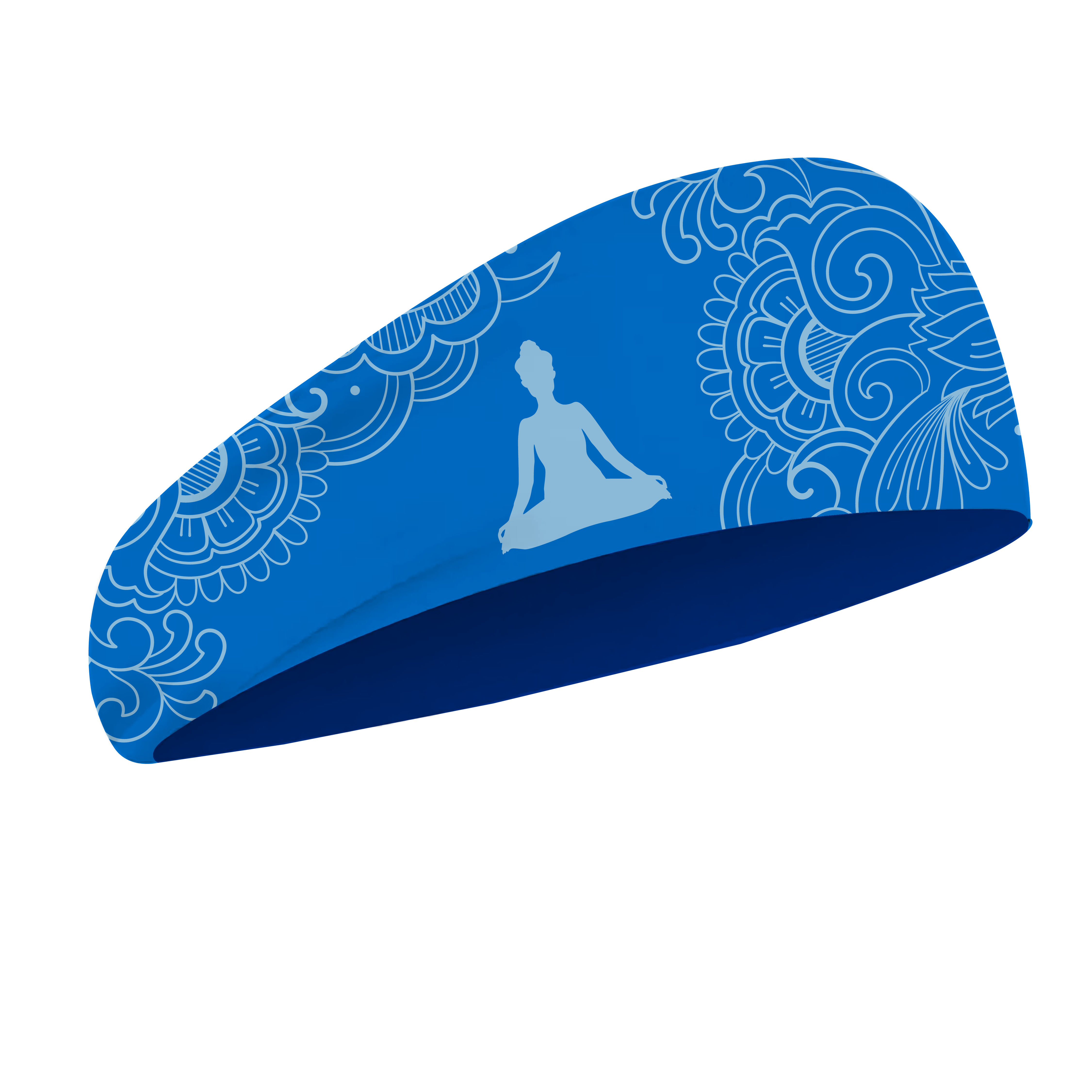Custom blue boho yoga headband - Yoga-headband