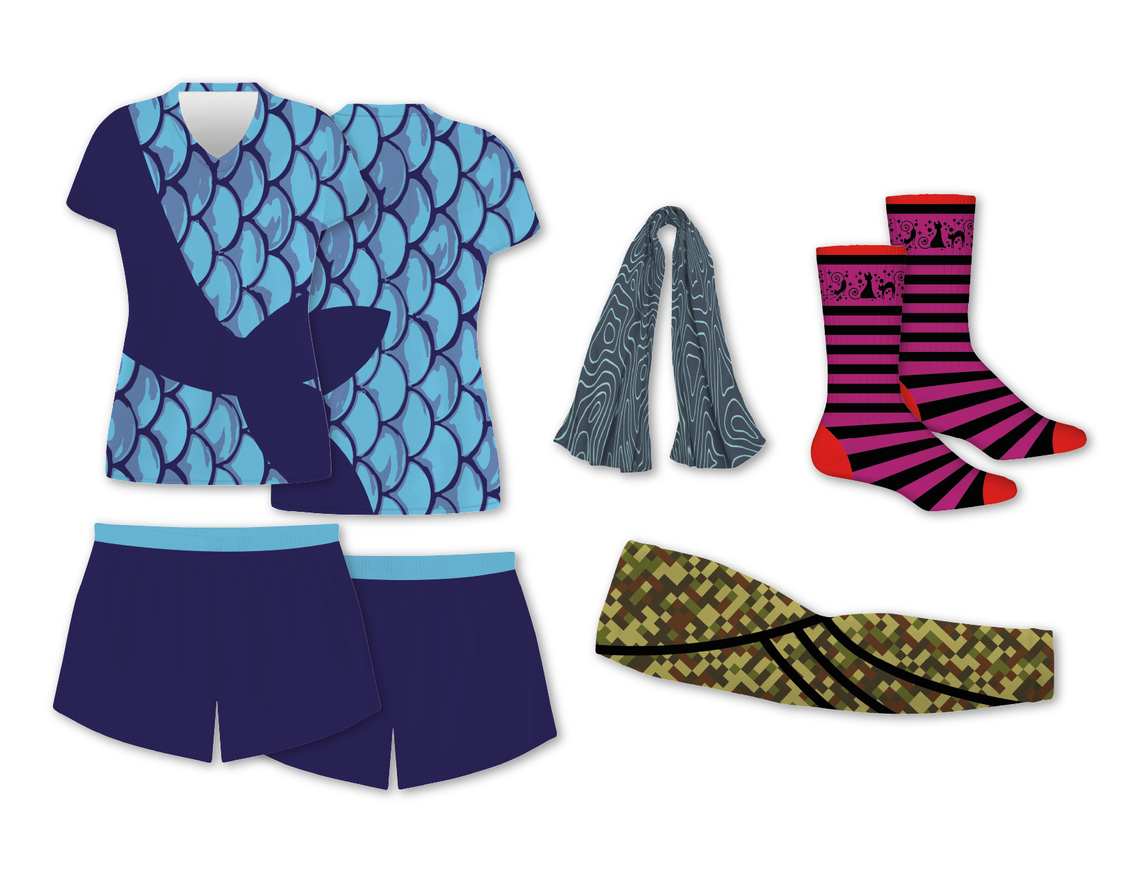 Custom fish animals adult youth volleyball jersey - Jersey
