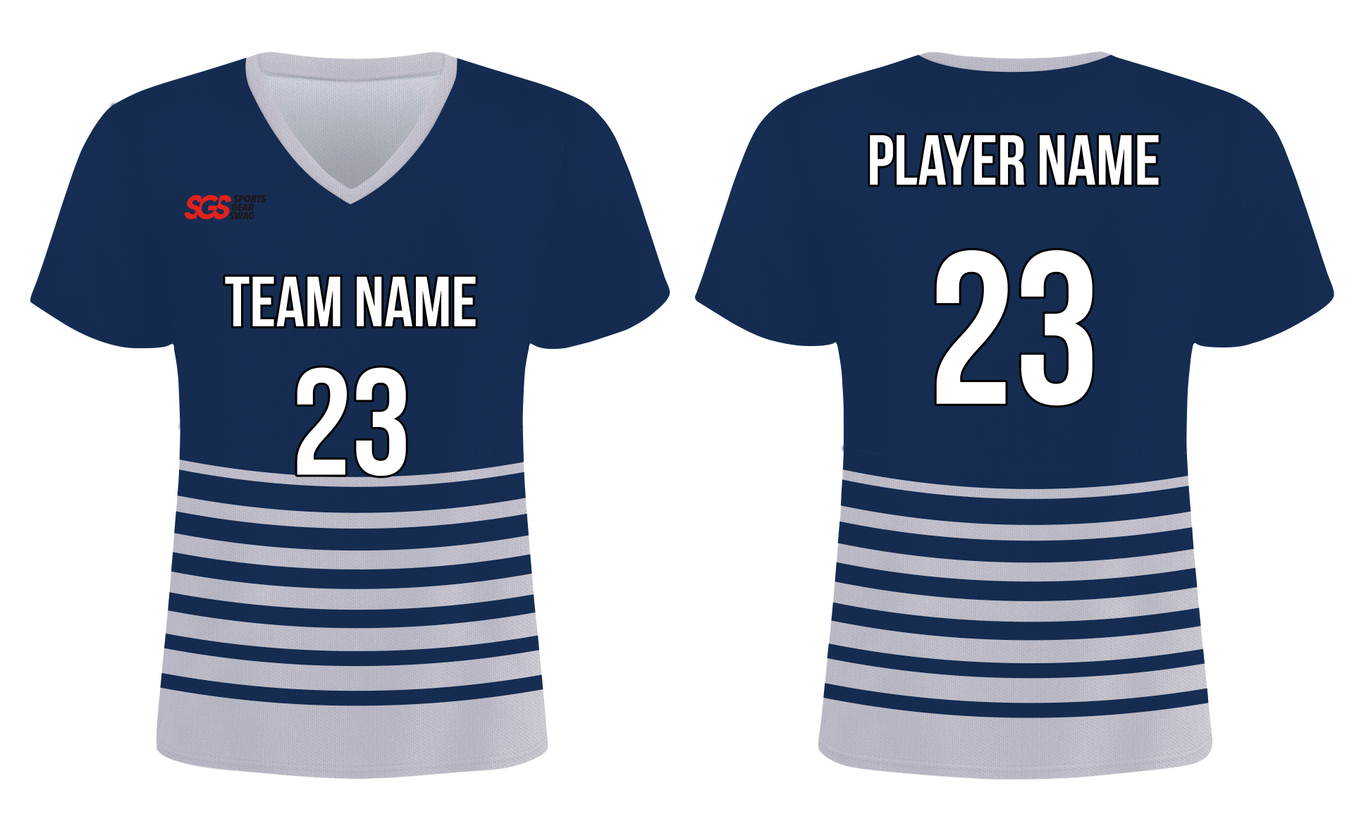 Custom horizontal lines adult youth soccer jersey - Jersey