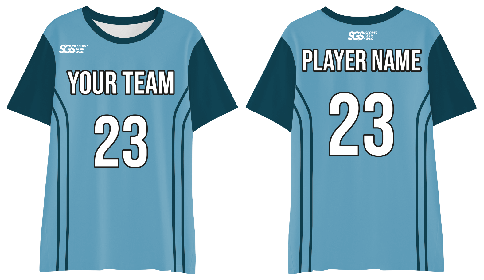 Custom moisture-wicking bare blue adult youth unisex shirt - Jersey
